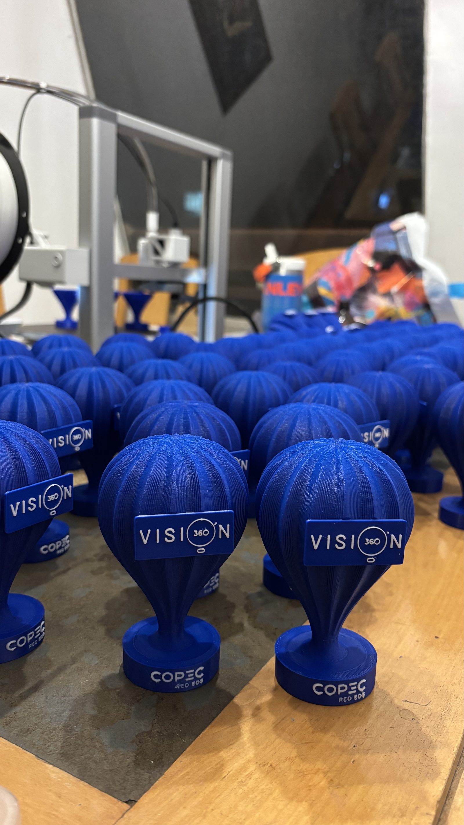 Trofeos Copec Vision 360 — premios corporativos en impresión 3D
